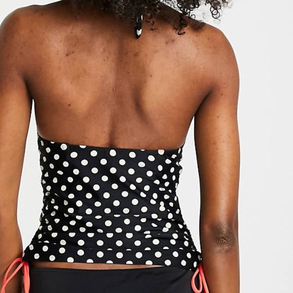 Figleaves Black and White Polk a Dot Swim Tankini - Picture 2 of 11